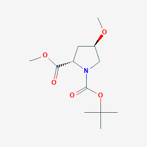 molecular formula C12H21NO5 B8665792 methyl (2S,4R)-1-(tert-butoxycarbonyl)-4-methoxypyrrolidine-2-carboxylate 