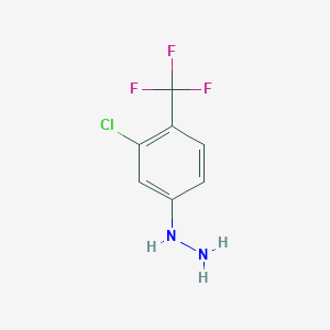 molecular formula C7H6ClF3N2 B8665814 1-(3-Chloro-4-(trifluoromethyl)phenyl)hydrazine 
