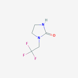 molecular formula C5H7F3N2O B8665833 1-(2,2,2-Trifluoro-ethyl)-imidazolidin-2-one 