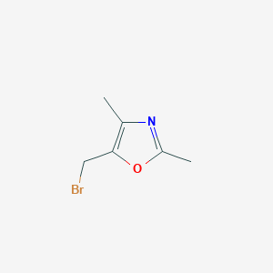 molecular formula C6H8BrNO B8665842 5-(Bromomethyl)-2,4-dimethyloxazole 