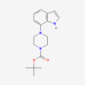 molecular formula C17H23N3O2 B8665843 tert-butyl 4-(1H-indol-7-yl)piperazine-1-carboxylate 