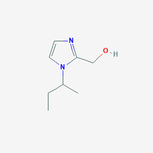 molecular formula C8H14N2O B8665856 1-(2-Butyl)-2-hydroxymethylimidazole 