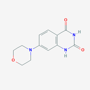 molecular formula C12H13N3O3 B8665865 7-morpholin-4-yl-1H-quinazoline-2,4-dione 