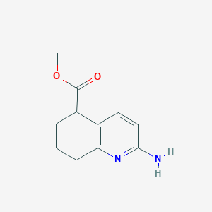 molecular formula C11H14N2O2 B8665898 Methyl 2-amino-5,6,7,8-tetrahydroquinoline-5-carboxylate 