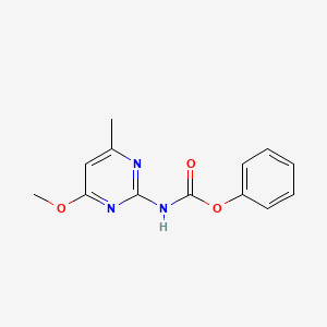 molecular formula C13H13N3O3 B8665905 Phenyl (4-methoxy-6-methylpyrimidin-2-yl)carbamate CAS No. 90301-08-9