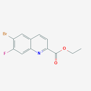 molecular formula C12H9BrFNO2 B8665911 Ethyl 6-bromo-7-fluoroquinoline-2-carboxylate 