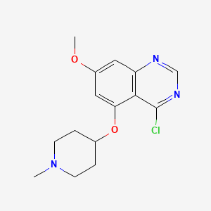 molecular formula C15H18ClN3O2 B8665920 4-chloro-5-(N-methylpiperidin-4-yloxy)-7-methoxyquinazoline CAS No. 379228-48-5