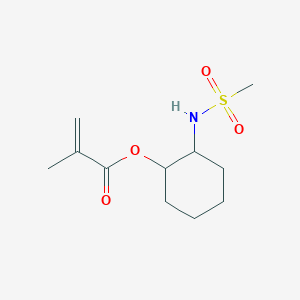 molecular formula C11H19NO4S B8665934 2-[(Methanesulfonyl)amino]cyclohexyl 2-methylprop-2-enoate CAS No. 820972-41-6