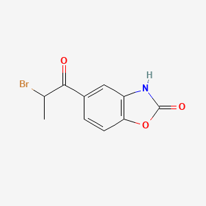 molecular formula C10H8BrNO3 B8665970 5-(2-Bromopropanoyl)-1,3-benzoxazol-2(3H)-one CAS No. 94662-19-8