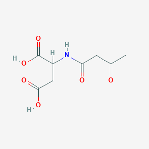 molecular formula C8H11NO6 B8665972 2-(3-Oxobutanoylamino)butanedioic acid 