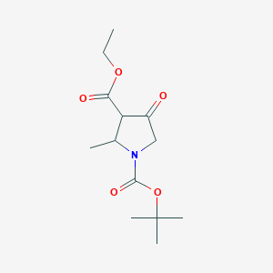molecular formula C13H21NO5 B8665975 1-Tert-butyl 3-ethyl 2-methyl-4-oxopyrrolidine-1,3-dicarboxylate 