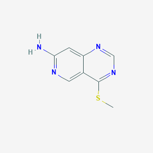 molecular formula C8H8N4S B8666040 7-Amino-4-methylthiopyrido[4,3-d]pyrimidine 