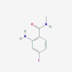 molecular formula C8H9FN2O B8666068 2-amino-4-fluoro-N-methylbenzamide 