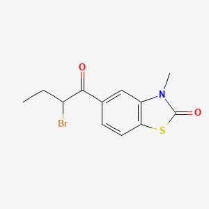 molecular formula C12H12BrNO2S B8666101 5-(2-Bromobutanoyl)-3-methyl-1,3-benzothiazol-2(3H)-one CAS No. 94662-20-1