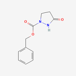 molecular formula C11H12N2O3 B8666105 1-(Benzyloxycarbonyl)pyrazolidin-3-one 
