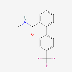 molecular formula C15H12F3NO B8666128 N-methyl-4'-(trifluoromethyl)-[1,1'-biphenyl]-2-carboxamide 