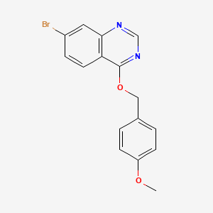 molecular formula C16H13BrN2O2 B8666146 7-Bromo-4-(4-methoxybenzyloxy)quinazoline 