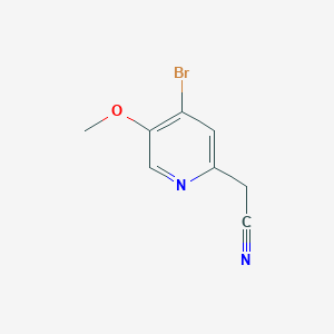 molecular formula C8H7BrN2O B8666214 (4-Bromo-5-methoxy-pyridin-2-yl)-acetonitrile 