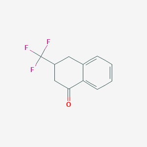 molecular formula C11H9F3O B8666219 1(2H)-Naphthalenone, 3,4-dihydro-3-(trifluoromethyl)- CAS No. 110966-62-6