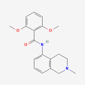molecular formula C19H22N2O3 B8666358 Benzamide, 2,6-dimethoxy-N-(1,2,3,4-tetrahydro-2-methylisoquinolin-5-yl)- CAS No. 37481-39-3