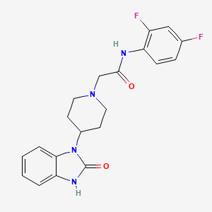 molecular formula C20H20F2N4O2 B8666419 N-(2,4-difluorophenyl)-2-[4-(2-oxo-2,3-dihydro-1H-1,3-benzodiazol-1-yl)piperidin-1-yl]acetamide 