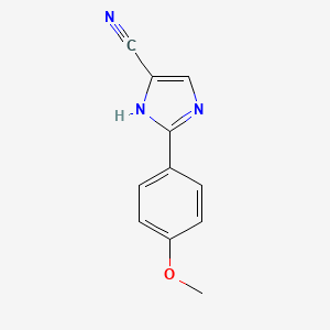 molecular formula C11H9N3O B8666475 4-Cyano-2-(p-methoxyphenyl)imidazole 