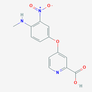 molecular formula C13H11N3O5 B8666532 4-[4-(Methylamino)-3-nitrophenoxy]pyridine-2-carboxylic acid CAS No. 611226-09-6