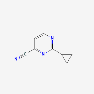 molecular formula C8H7N3 B8666533 2-Cyclopropylpyrimidine-4-carbonitrile 