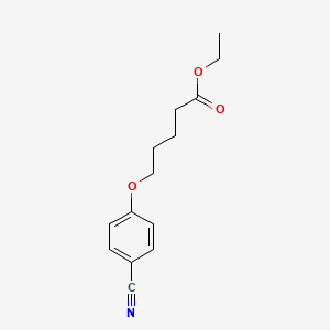 molecular formula C14H17NO3 B8666607 Ethyl 5-(4-cyanophenoxy)pentanoate CAS No. 144602-62-0