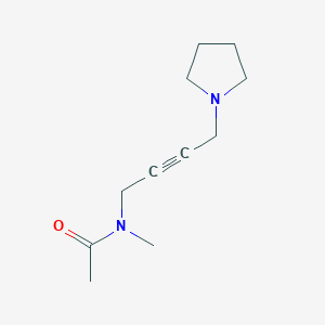 molecular formula C11H18N2O B8666616 Acetamide, N-methyl-N-(4-(1-pyrrolidinyl)-2-butynyl)- CAS No. 3854-05-5