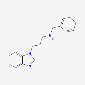 molecular formula C17H19N3 B8666635 3-(1H-Benzimidazol-1-yl)-N-benzylpropan-1-amine CAS No. 79837-13-1