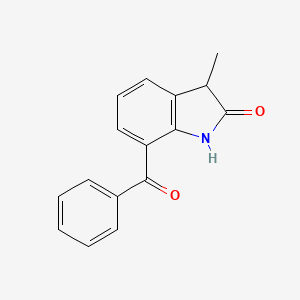 molecular formula C16H13NO2 B8666640 7-Benzoyl-3-methyl-1,3-dihydro-2H-indol-2-one CAS No. 61085-35-6