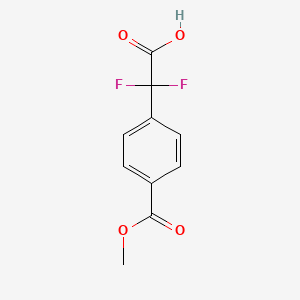 molecular formula C10H8F2O4 B8666659 2-(4-(Methoxycarbonyl)phenyl)-2,2-difluoroacetic acid 