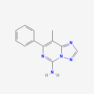 molecular formula C12H11N5 B8666678 8-Methyl-7-phenyl[1,2,4]triazolo[1,5-c]pyrimidin-5-amine CAS No. 88114-37-8