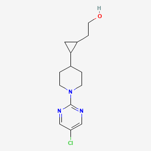 molecular formula C14H20ClN3O B8666713 2-{2-[1-(5-Chloropyrimidin-2-yl)piperidin-4-yl]cyclopropyl}ethanol 