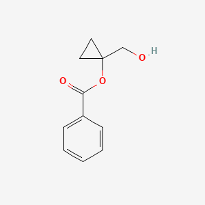molecular formula C11H12O3 B8666727 1-(Hydroxymethyl)cyclopropyl benzoate 