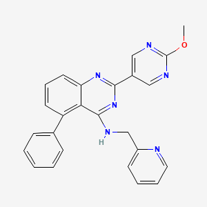 2-(2-methoxypyrimidin-5-yl)-5-phenyl-N-(pyridin-2-ylmethyl)quinazolin-4-amine
