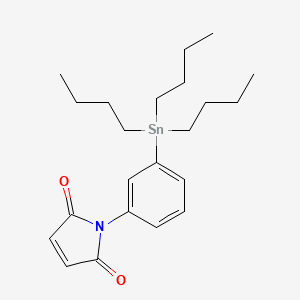 molecular formula C22H33NO2Sn B8666905 1H-Pyrrole-2,5-dione, 1-[3-(tributylstannyl)phenyl]- 