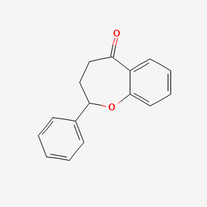 molecular formula C16H14O2 B8666920 2-Phenyl-2,3,4,5-tetrahydro-1-benzoxepin-5-one CAS No. 114498-72-5
