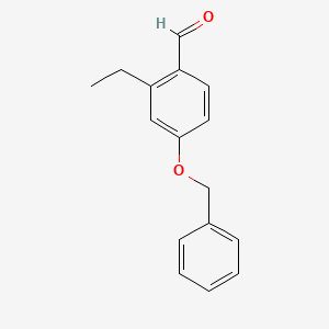molecular formula C16H16O2 B8666959 4-(Benzyloxy)-2-ethylbenzaldehyde 