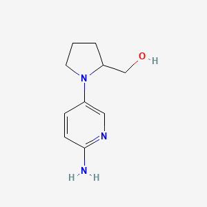 molecular formula C10H15N3O B8666982 (1-(6-Aminopyridin-3-yl)pyrrolidin-2-yl)methanol 
