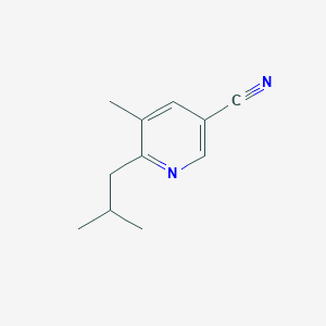 molecular formula C11H14N2 B8667016 6-Isobutyl-5-methyl-nicotinonitrile 