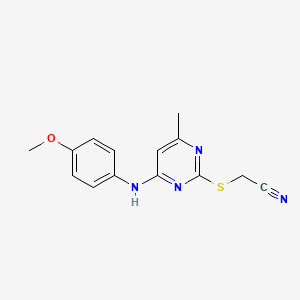 Acetonitrile, [[4-[(4-methoxyphenyl)amino]-6-methyl-2-pyrimidinyl]thio]-