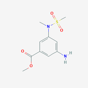 molecular formula C10H14N2O4S B8667055 Methyl 3-amino-5-[methyl(methylsulfonyl)amino]benzoate CAS No. 695215-99-7