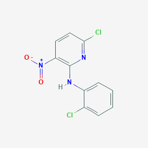 molecular formula C11H7Cl2N3O2 B8667082 6-chloro-N-(2-chlorophenyl)-3-nitropyridin-2-amine 