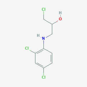 molecular formula C9H10Cl3NO B8667098 1-Chloro-3-(2,4-dichloroanilino)propan-2-ol CAS No. 76361-17-6