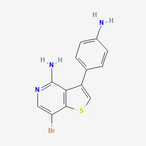 molecular formula C13H10BrN3S B8667153 3-(4-Aminophenyl)-7-bromothieno[3,2-c]pyridin-4-amine CAS No. 832695-06-4