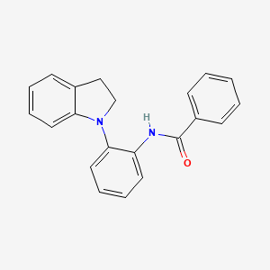 molecular formula C21H18N2O B8667169 N-[2-(2,3-Dihydro-1H-indol-1-yl)phenyl]benzamide CAS No. 71971-54-5