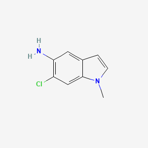 molecular formula C9H9ClN2 B8667234 6-chloro-1-methyl-1H-indol-5-amine 