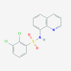 molecular formula C15H10Cl2N2O2S B8667238 2,3-Dichloro-N-quinolin-8-yl-benzenesulfonamide 